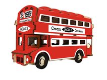Woodcraft Dřevěné 3D puzzle Doubledecker