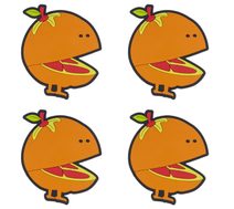 Podtácek sada 4 ks Oranžová 1100/059 10x10 cm - 4ks