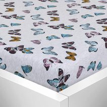 Prostěradlo jersey s elastanem - 60x120 cm motýlci