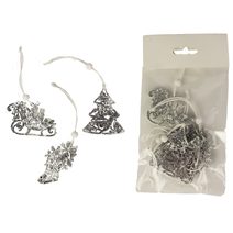 Dekorace závěs 6 ks D2643 - 5 - 6 x 0,2 x 4 - 6 cm