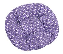 Sedák Adéla prošívaný kulatý - průměr 40 cm kytička na fialové