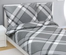 Povlečení bavlněný satén Šedá,Bílá 94/958