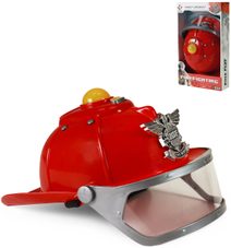 Hasičská dětská helma plastová přilba na baterie Světlo Zvuk