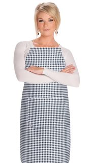 Kuchyňská zástěra BERTA Šedá,Bílá 7750/610 zástěra 67x84 cm