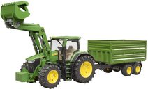 Bruder John Deere 7R 350 (čelní nakladač + přívěs) 03155