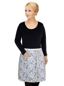 Kuchyňská zástěra DITA - do pasu Šedá 189/401 zástěra 68x50 cm