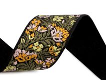 Popruh s výšivkou šíře 50 mm METRÁŽ