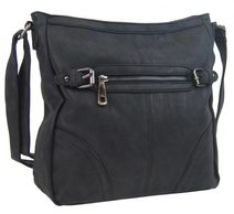 Crossbody dámská broušená kabelka C014-2 černá