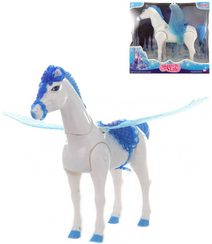 Kůň nílý plastový mává křídly chodící na baterie s melodií Světlo Zvuk