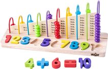 WOODY DŘEVO Počítadlo překlápěcí s příklady *DŘEVĚNÉ HRAČKY*