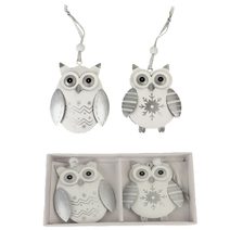 Kovové sovičky, 2ks K0650 - 6 x 1,5 x 7,5 cm