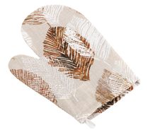 Kuchyňská chňapka - 28x18 cm Listy béžová