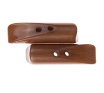 Knoflík - sada 3 ks - 50x15 mm hnědá