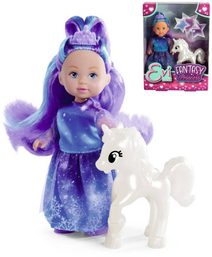 Panenka Evička fantasy zimní princezna set s jednorožcem