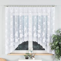 Oblouková záclona Tereza 160x500 cm bez řasící pásky