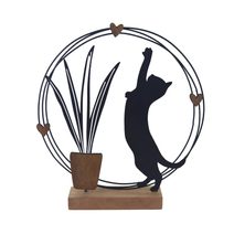 Dekorace kočka K4535 - 21.00 × 4.00 × 22.50 cm