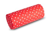 Válec Adéla - povlak - průměr 15 x 35 cm Srdíčko červená