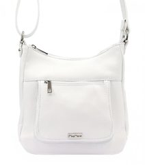 MiaMore Kožená crossbody dámská kabelka bílá