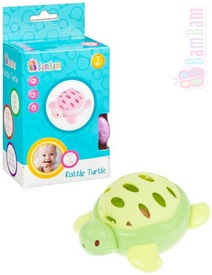 Baby chrastítko želva s kuličkou v krabici pro miminko