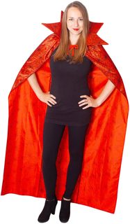 KARNEVAL Šaty plášť červený pavučina dospělý *KOSTÝM*