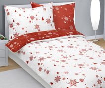 Povlečení MIKROFLANEL Terrakota,Bílá 95/269 140x200, 70x90 cm