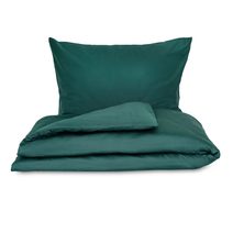 Saténové prodloužené povlečení LUXURY COLLECTION 140x220, 70x90cm tmavě zelené