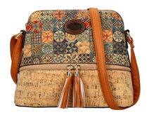 Crossbody dámská kabelka v korkovém designu T8297 typ 14