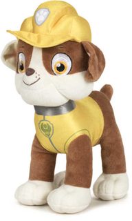 PLYŠ Paw Patrol psík Rubble 34cm Tlapková Patrola