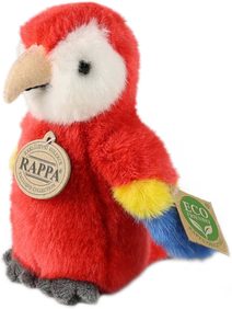 PLYŠ Papoušek červený Ara 16cm Eco-Friendly *PLYŠOVÉ HRAČKY*