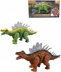 Dinosaurus plastový na baterie pohyblivý Světlo Zvuk 2 barvy v krabici