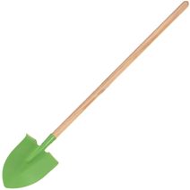 Dětské nářadí pracovní s násadou 80cm kovový rýč špičatý zelený