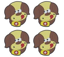 Podtácek sada 4 ks Hnědá 1100/043 10x10 cm - 4ks