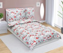 Povlečení dětské - Vánoce Šedá,Červená 90/CH07 140x200, 70x90 cm