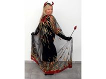 Tyl oděvní s plameny a glitry