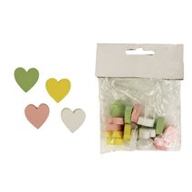 Dřevěné srdce 24 ks D1465 - 1,7 x 0,7 x 1,8 cm