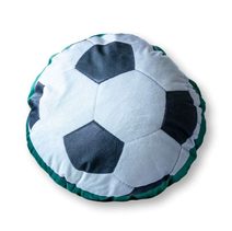 Tvarovaný mikroplyšový polštářek Fotbal Polyester, průměr 33 cm