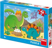 Puzzle Dinosauři 48 dílků 26x18cm skládačka v krabici