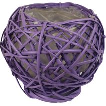 obal s plastem kulatý velký sv. fialový - dia 17 x 14 cm