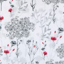 Látka - Dita Šedá,Červená,Bílá 48/405 šířka 140 cm