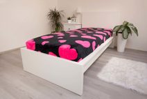 Prostěradlo mikroplyš Srdce Polyester, 90/200 cm