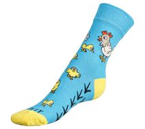 Ponožky Slepičky - 43-46 modrá
