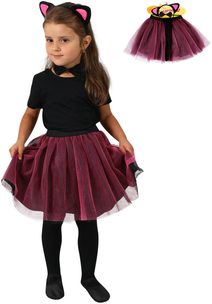KARNEVAL Šaty tutu kočka 3-7 let (104-146cm) *KOSTÝM*