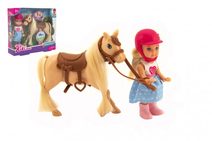 Panenka žokejka Kiki Anlily kloubová 12cm plast s koněm