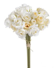 Svazek mini růžiček 9 ks - krém