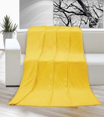 Přikrývka Korall micro jednolůžko Žlutá 6014/005 150x200 cm