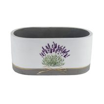 Obal na květiny ovál levandule X5810/1 - 20 × 10,6 × 10,8 cm