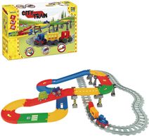 WADER Play Tracks baby set dráha s vláčkem a autíčky s doplňky 42ks plast