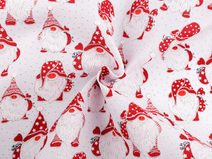 Vánoční dekorační metráž skřítek s glitry METRÁŽ