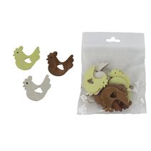 Dekorační slepička, 12 ks D7846 - 4cm