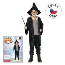 KARNEVAL Šaty kouzelník vel. M 120-130cm, 5-9let *KOSTÝM*